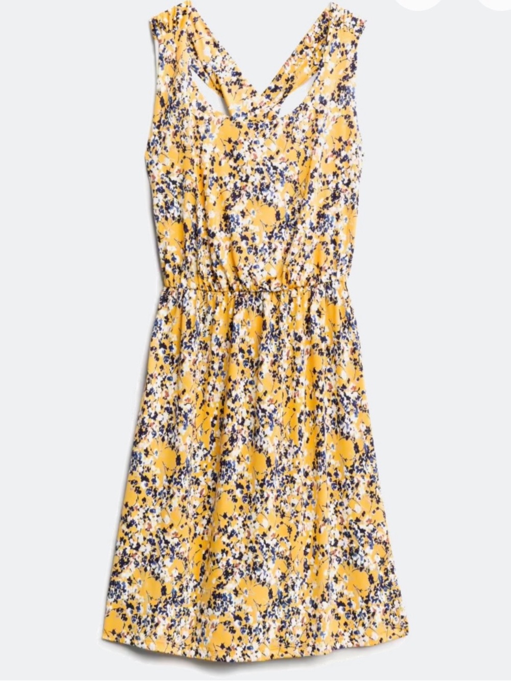 Kaileigh Yellow Floral Sleeveless Summer Dress